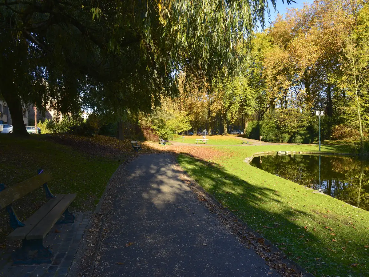 Park met vijver in Watermaal-Bosvoorde, Brussel